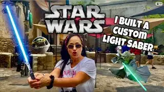 Disney's secret workshop,  building your own custom lightsaber at Savi's in Galaxy's Edge!