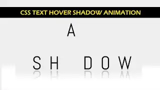 CSS Text Shadow Animation Effect | Text shadow effect | Hover Animation Effect