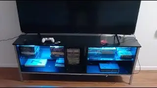 Bestier Modern Gaming TV Stand Console up to 75 Tv Review, Exception design for sturdiness and cable