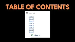 Easy Table of Contents with Clickable Links in Google Sheets Tutorial