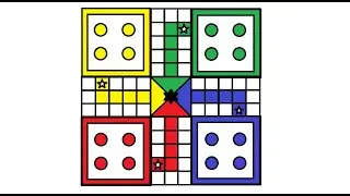 how to draw Ludo by using MS Paint