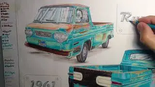 Rumpy 61 Corvair Rampside Illustration