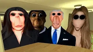 Joe biden, Rosalia bizcochito, Obunga And Shakira Nightmare Nextbot Gmod