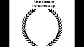 Leaf wreath design for logo Adobe Illustrator | Draw wreath