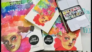 Watercolour Whimsical Faces