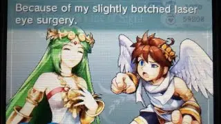 Palutena’s slightly botched laser eye surgery - Kid Icarus Uprising