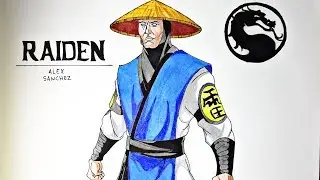 Como Dibujar a Raiden | How To Draw Raiden | Mortal Kombat 11 | ALEX STAR