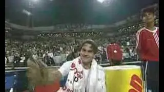 Roger makes faces at the camera