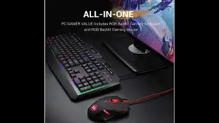Redragon S101 Gaming Keyboard, M601 Mouse, RGB Backlit Gaming Keyboard, Programmable Backlit Gaming