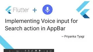 Implementing Voice input for Search action in AppBar