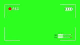 Camera recording frame green screen video footage