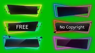 6 Green Screen Neon Borders (Free) Lower Third