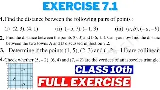 Coordinate Geometry -  Class 10 Maths Exercise 7.1 NCERT - TERM 1 Syllabus
