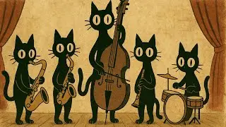 Black Cats in Noir Mood: Stylish Deep Bass Jazz for Chill Nights
