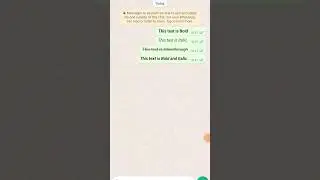 whatsapp text formatting. Bold, Italic, strikethrough  