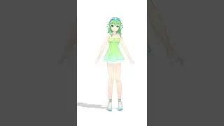『Synthesizer V 2 AI Megpoid』MMDモデル (no jacket Ver) 公開中 