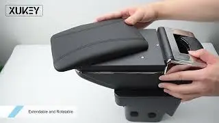 Universal Car Center Centre Console Armrest Top Storage Box Arm Rest Rotatable