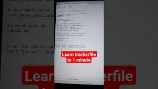 Learn Creating Dockerfile in one minute 