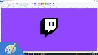 How to draw TWITCH logo using MS Paint