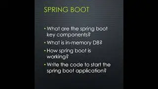 Wipro Spring Boot Interview Questions #java #springboot #boot for exp 3 to 12 yrs