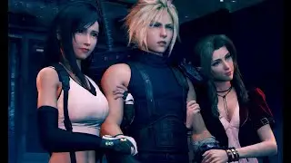 Triangle Date One cloud and Two Girls (Aerith and Tifa) Reaction Final Fantasy VII remake 2020