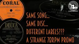 A 78rpm promo record from Decca AND Coral?