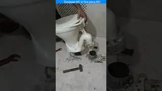 Replacement of European WC  to single piece commode 