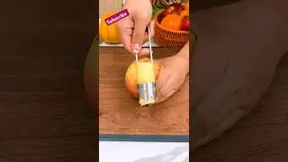 The fruit core will come out with just a fork and a twist#shorts