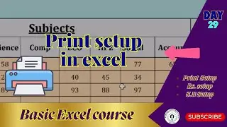 How to print setup In Excel | Plot? |Rs. | S.N |How to Print excel File on size?