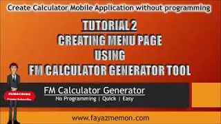 Tutorial 2-Creating Menu Page using FM Calculator Generator Tool