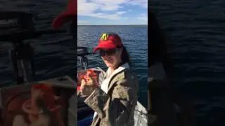 wife catching a dhuie up the coast