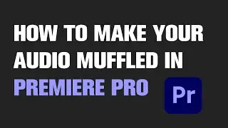 How to Make Your Audio Muffled in Premiere Pro? | Quick Tutorial