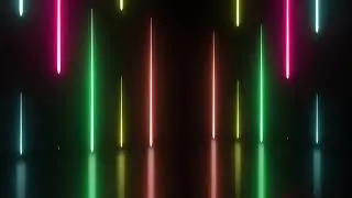 Neon Lights Room. VJ loop.