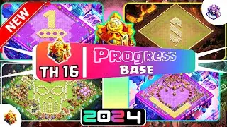 Build! TH16 FUNNY BASE LINK 2024! TH16 & TH15 Funny + Troll Base Link! COC Progress Base