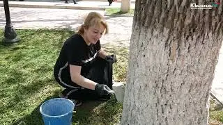 В Нижнем Казанище провели субботник ко Дню Победы