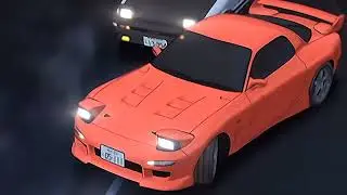 AE86 vs. Red RX7 - [Eurobeat Removed] - (m.o.v.e x Initial D)