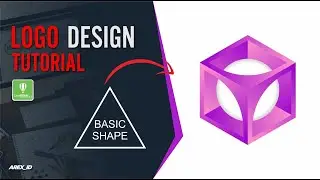 How to make Logo Design 3D Cube in coreldraw for Beginner & Expert #arex_id #logodesign