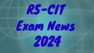 RS CIT Exam Date Released || जनवरी 2024 परीक्षा की तारीख जारी ।।