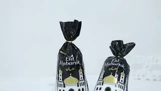 25/50pcs Eid Mubarak Gift Bags Plastic Cookie Candy Bag Ramadan Kareem Decor 2023 Islamic Muslim Pa
