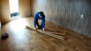 Половой вопрос закрыт. Полы в дачном доме своими руками. Линолеум на пол дачного дома постелен.