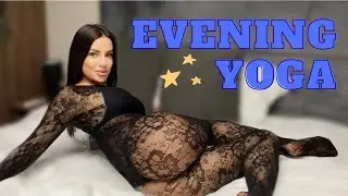 [4K]TRANSPARENT 🌙 Night Yoga Before Sleep | Soft Flow for Relaxation & Deep Rest 🖤