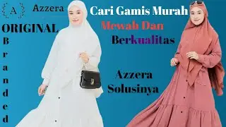 Gamis polos model terbaru dengan set hijab bergo Merek Azzera Hijab dan Syar'i