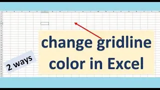 Change gridline | grid color in Excel sheet (using settings and using VBA)