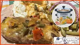 Creamy Ranch Slow Cooker Pork Steak- CROCKTOBER 2024