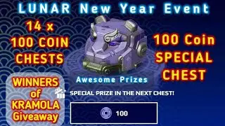 War Robots. WINNERS of KRAMOLA Giveaway. 14 x 100 Coin Chest Opening + Special Chest Lunar New Year.