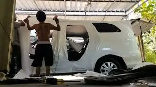 full tanpa menyambung tanpa pemotongan blok bodi mobil. sudah saya lakukan sejak 10 thn yang lalu..