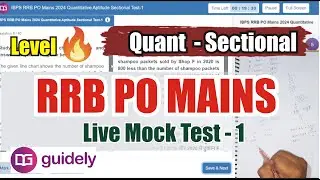 🎯Guidely RRB PO Mains Live Mock Test - 1 (Quant) | How to Attempt Mock | Just Do It | #rrbpo