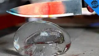 Glowing 1000 degree KNIFE VS Ice Ball