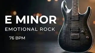 E Minor Emotional Rock Backing Track | 76 BPM | Subtle Ambient Touch