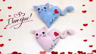 🐱💓 HEART KITTY AMIGURUMI / STEP BY STEP TUTORIAL 💓🐱